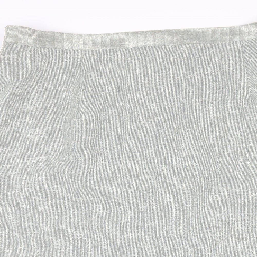 ELVI Womens Green Polyester A-Line Skirt Size 22 Zip