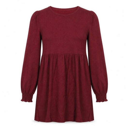 New Look Womens Red Polyester A-Line Size 10 Round Neck Pullover