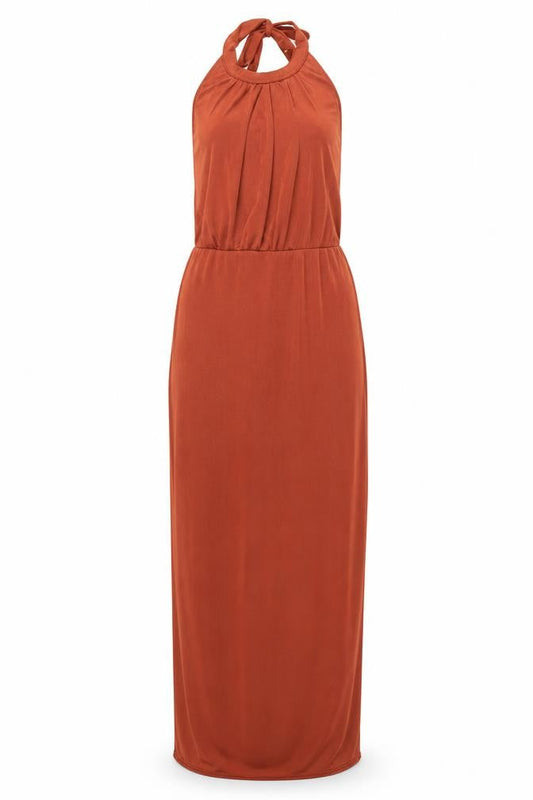 I SAW IT FIRST Womens Orange Polyester Maxi Size 8 Round Neck Pullover