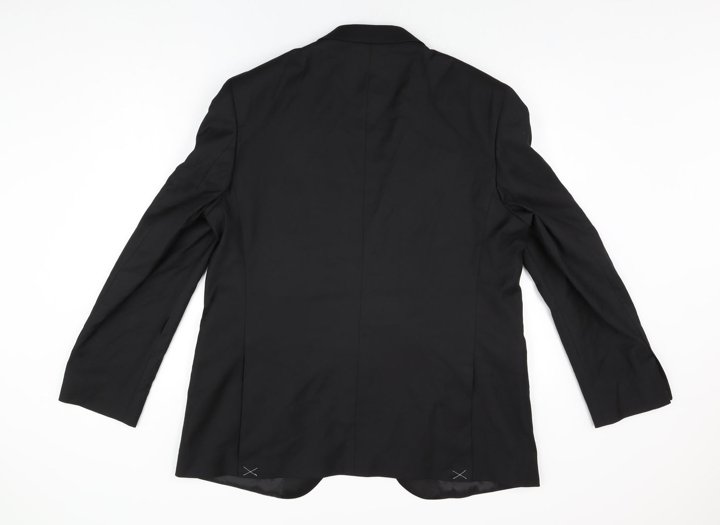 Marks and Spencer Mens Black Polyester Jacket Suit Jacket Size 44 Regular