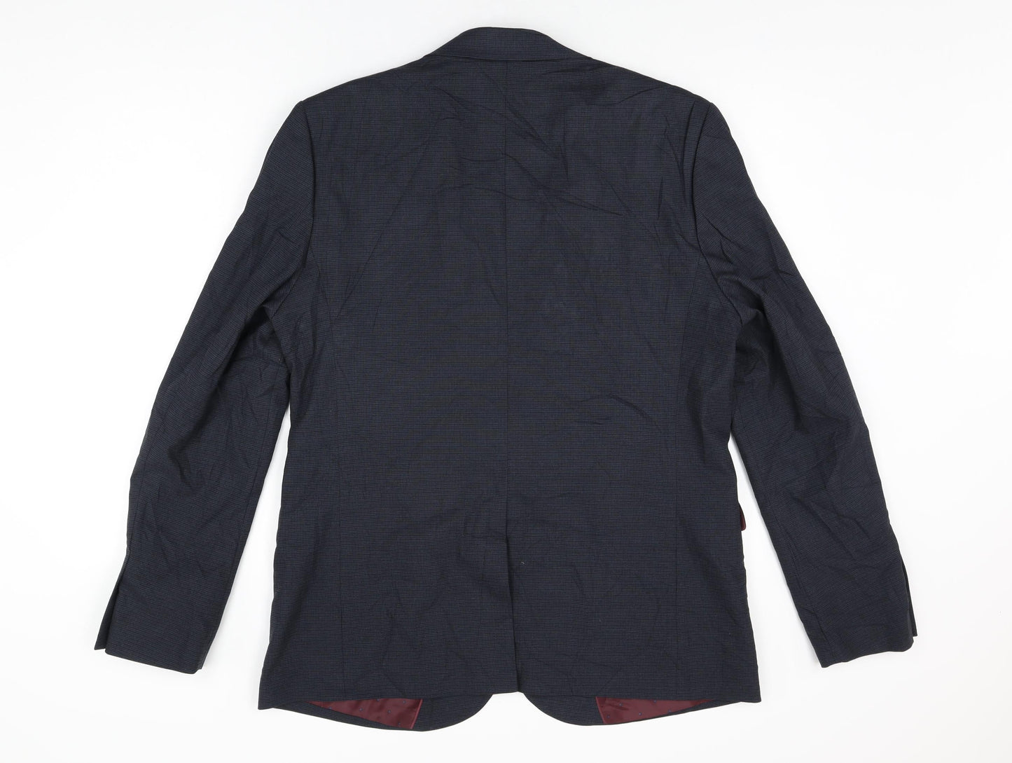 Marks and Spencer Mens Black Polyester Jacket Suit Jacket Size 44 Regular