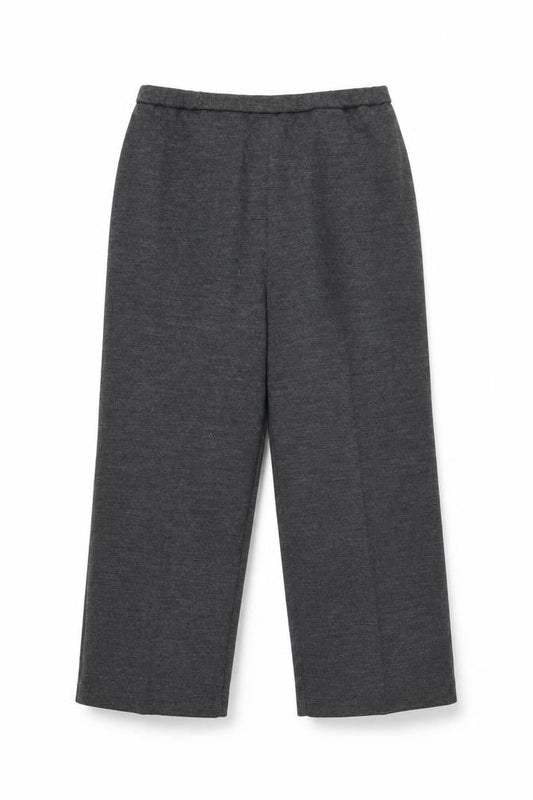 Carr & Westley Womens Grey Acrylic Cropped Trousers Size 16 L22 in Regular