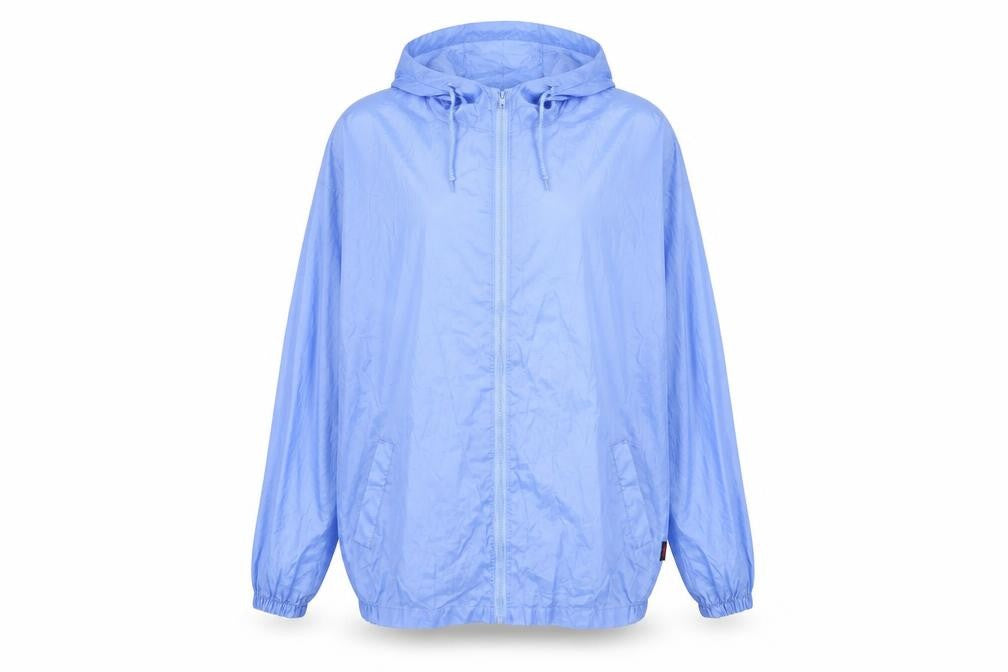 Pro Climate Womens Blue Rain Coat Coat Size L Zip
