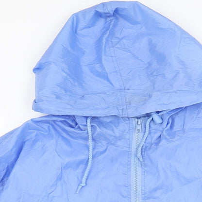 Pro Climate Womens Blue Rain Coat Coat Size L Zip