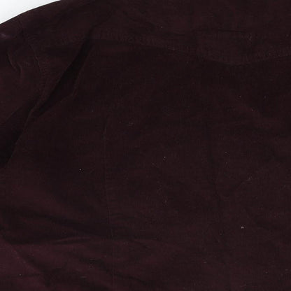 Bexley's Womens Red Cotton Basic Button-Up Size 20 Collared