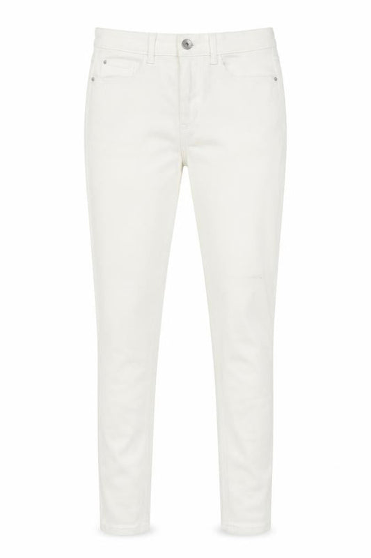 Marks & Spencer Womens White Cotton Skinny Jeans Size 12 L27 in Regular Zip