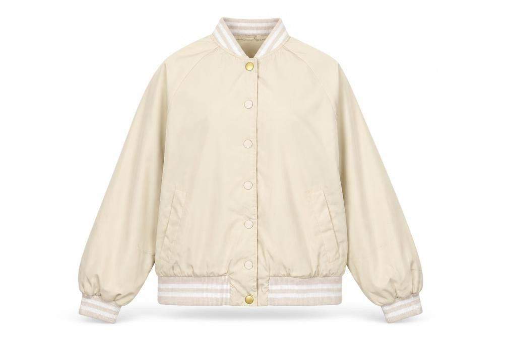 Bik Bok Womens Beige Bomber Jacket Jacket Size S Zip