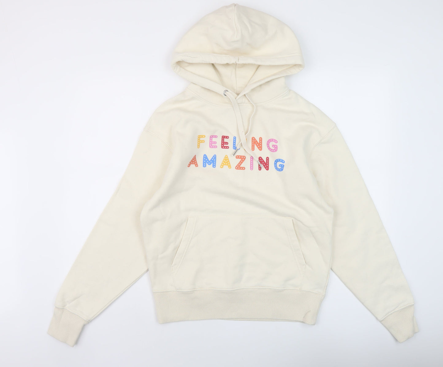 Stanley Stella Womens Beige Cotton Pullover Hoodie Size XS Pullover