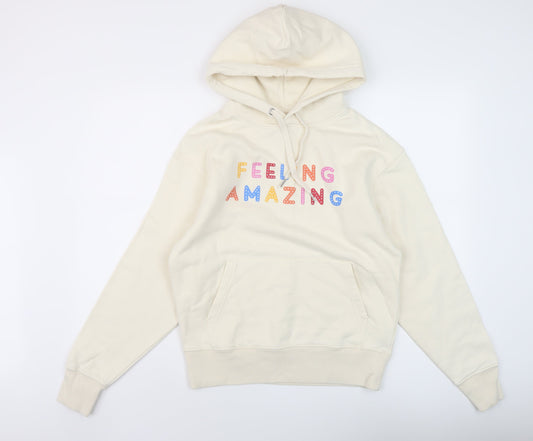 Stanley Stella Womens Beige Cotton Pullover Hoodie Size XS Pullover