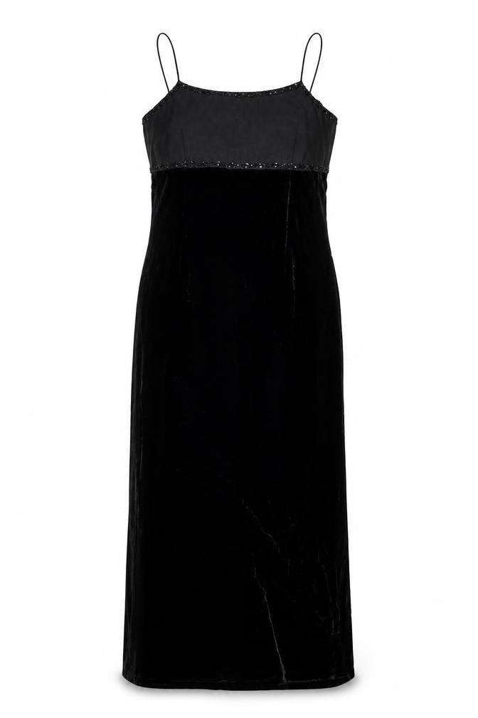 Monsoon Womens Black Polyester Maxi Size 12 Scoop Neck Zip - Beaded Neckline