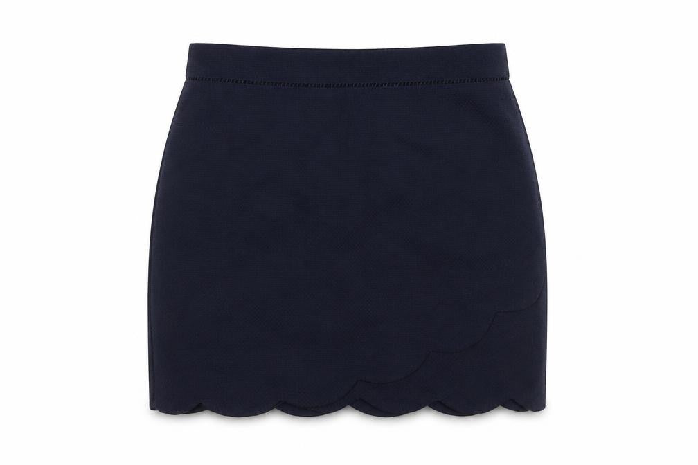 Oasis Womens Blue Polyester A-Line Skirt Size 12 Zip