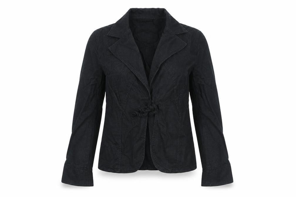 SF Collection Womens Black Jacket Size 12 Tie