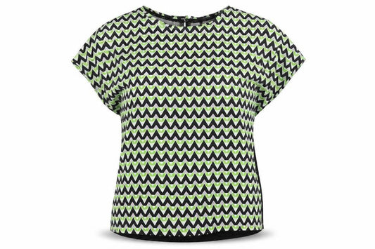 Marks and Spencer Womens Multicoloured Polyester Basic Blouse Size 12 Round Neck - Geometric Print