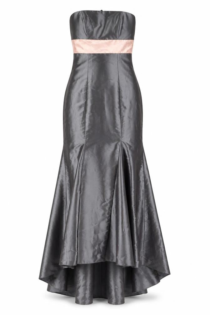 Alexia Womens Grey Polyester Maxi Size 8 Sweetheart Zip