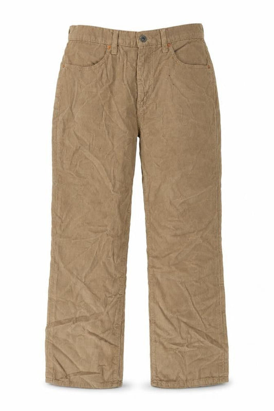 RE/DONE Womens Beige Cotton Trousers Size 30 in L28 in Regular Zip