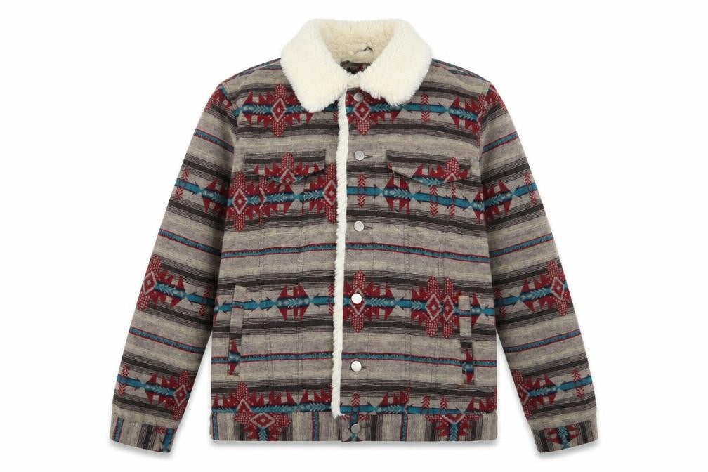 Boohoo Womens Multicoloured Fair Isle Jacket Size S Button