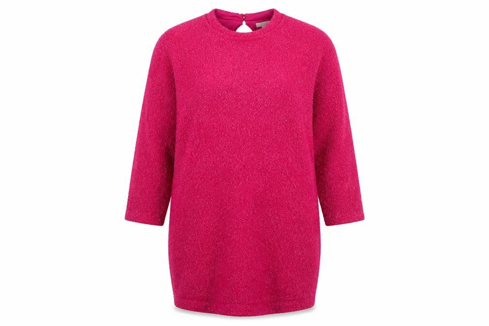 H&M Womens Pink Polyester Jumper Dress Size XL Round Neck Button