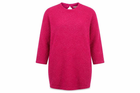 H&M Womens Pink Polyester Jumper Dress Size XL Round Neck Button