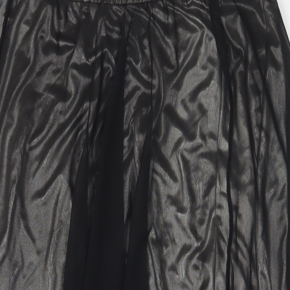 Richards Womens Black Polyester A-Line Skirt Size 14