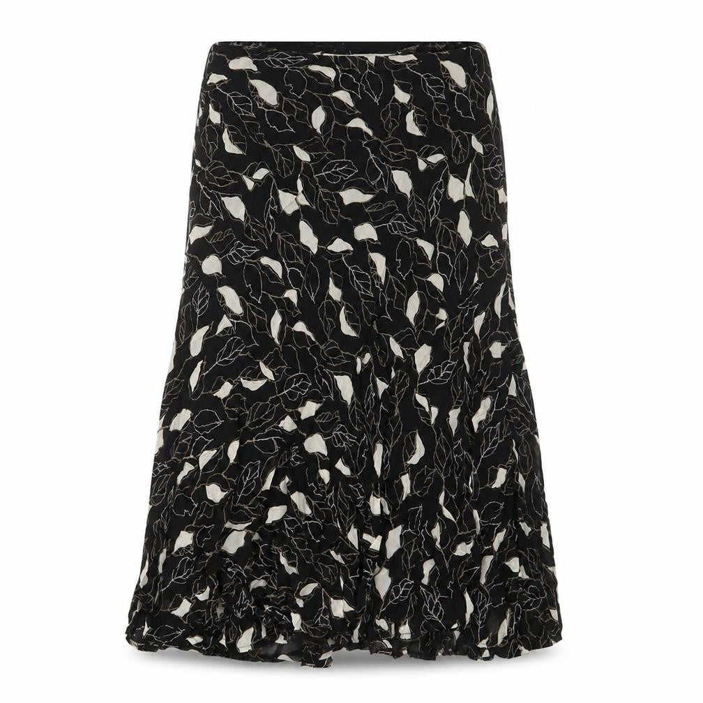 Marks & Spencer Womens Black Geometric Polyester A-Line Skirt Size 6