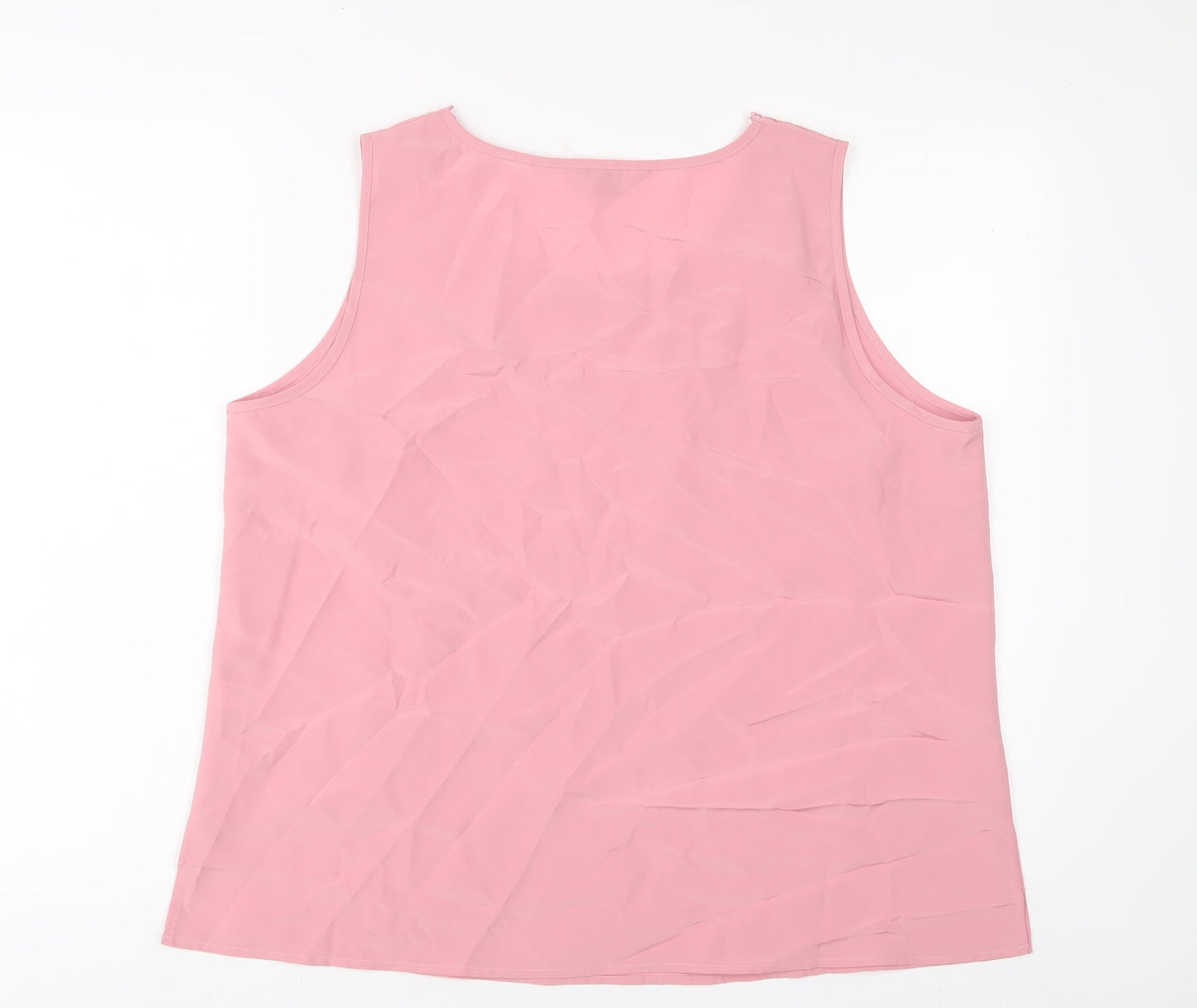 Kaleidoscope Womens Pink Polyester Basic Tank Size 18 Scoop Neck - Embroidered, Sequins
