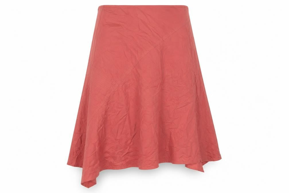 Sisley Womens Red Cotton A-Line Skirt Size 12 Snap