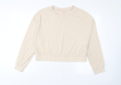 Gilly Hicks Womens Beige Polyester Pullover Sweatshirt Size XL Pullover