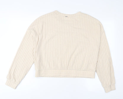 Gilly Hicks Womens Beige Polyester Pullover Sweatshirt Size XL Pullover