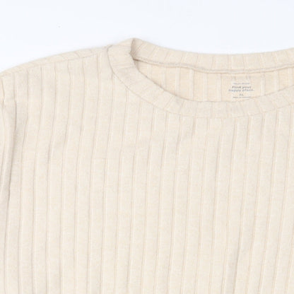 Gilly Hicks Womens Beige Polyester Pullover Sweatshirt Size XL Pullover