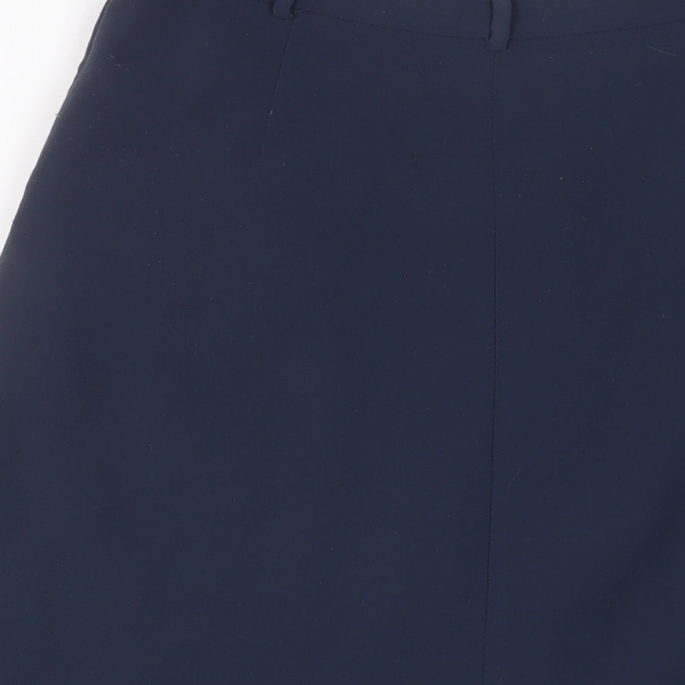 Esprit Womens Blue Polyester A-Line Skirt Size 12 Zip