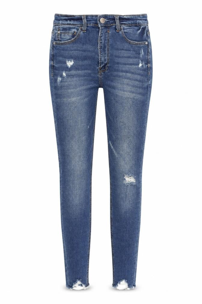 Stradivarius Womens Blue Cotton Skinny Jeans Size 8 L27 in Regular Zip