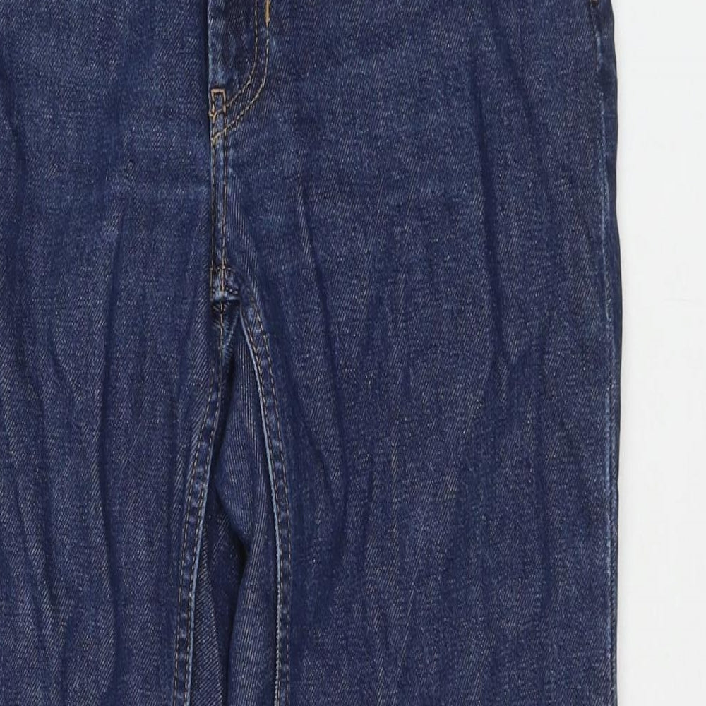 Pimkie Womens Blue Cotton Straight Jeans Size 8 L27 in Regular Zip