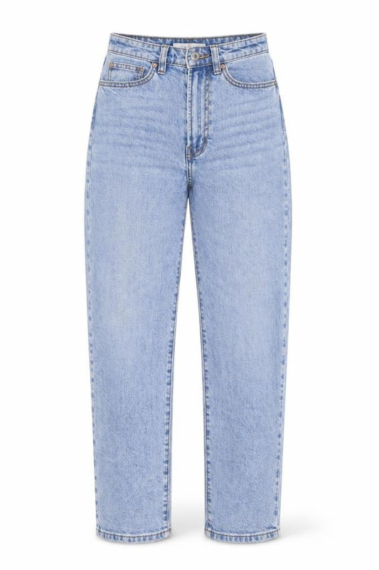 Denim & Co. Womens Blue Cotton Straight Jeans Size 4 L28 in Regular Zip