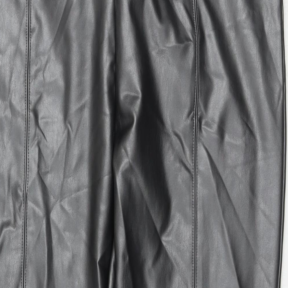 Marks and Spencer Womens Black Polyester Pedal Pusher Trousers Size 20 L27 in Regular