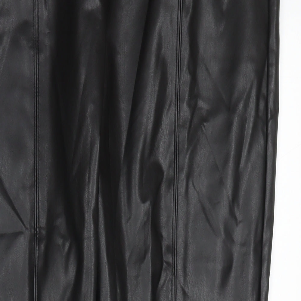 Marks and Spencer Womens Black Polyester Pedal Pusher Trousers Size 18 L26 in Regular