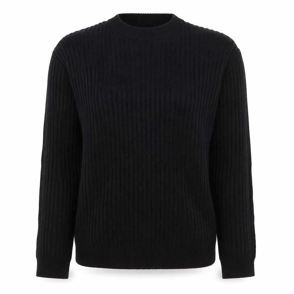 Marks & Spencer Womens Black Round Neck Polyester Pullover Jumper Size M