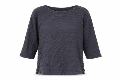 Jack Wills Womens Grey Cotton Basic Blouse Size 8 Boat Neck