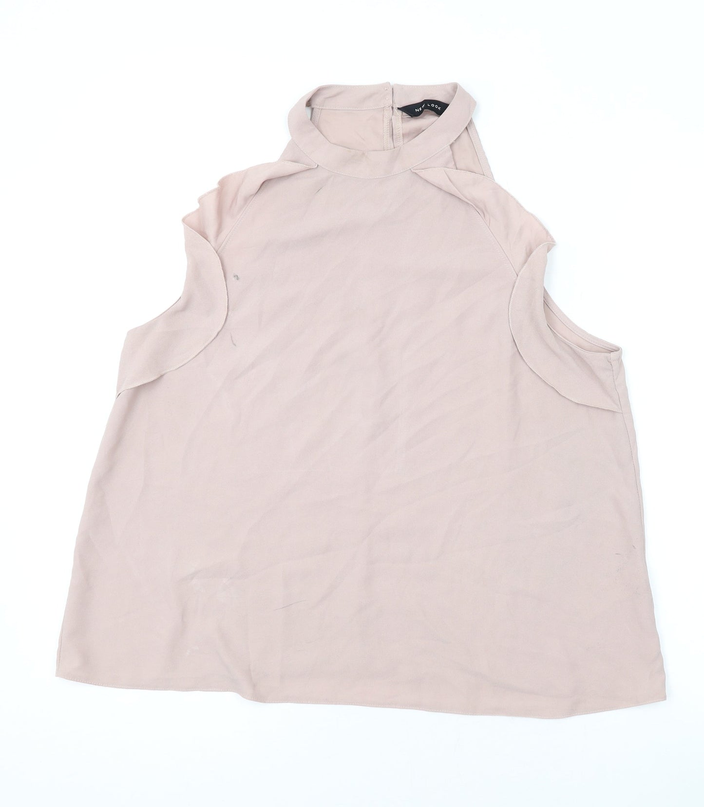 New Look Womens Pink Polyester Basic Blouse Size 16 Halter