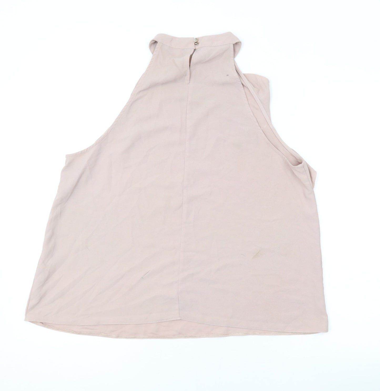 New Look Womens Pink Polyester Basic Blouse Size 16 Halter
