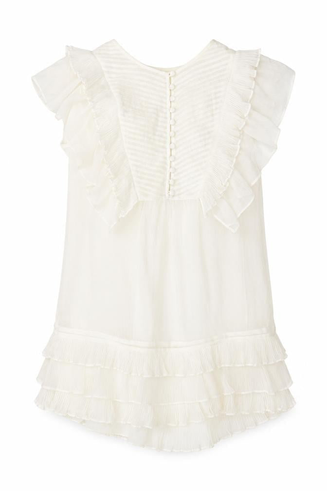 Definitions Womens Ivory Polyester Basic Button-Up Size 10 Round Neck