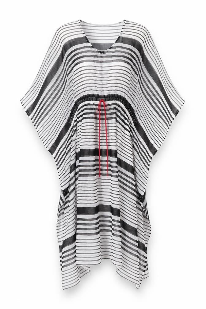 mamalicious Womens White Striped Polyester Cover Up Size M