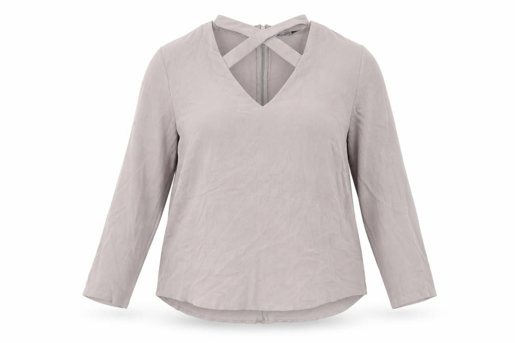 Select Womens Purple Polyester Basic Blouse Size 12 Round Neck