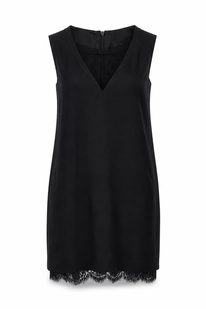 NEXT Womens Black Polyester Tank Dress Size 10 Round Neck Zip