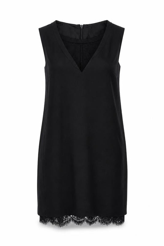 Next Womens Black Polyester Tank Dress Size 10 Round Neck Zip