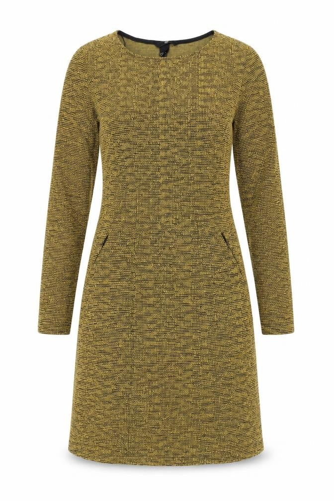 H&M Womens Yellow Polyester Sheath Size S Scoop Neck Pullover
