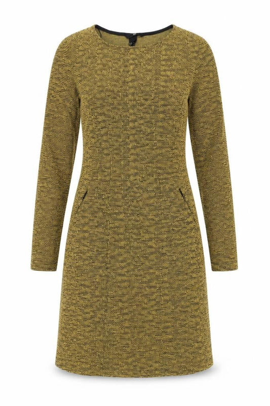 H&M Womens Yellow Polyester Sheath Size S Scoop Neck Pullover