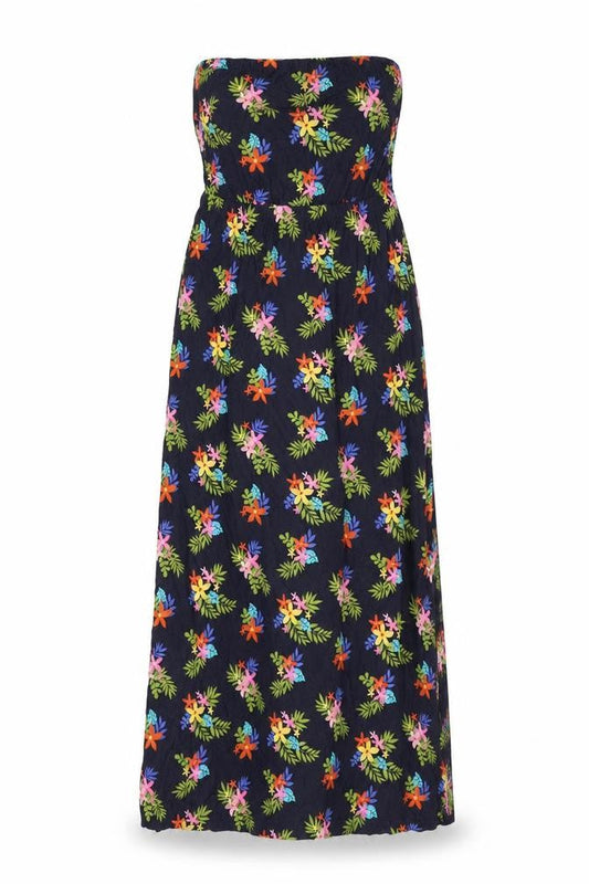 Studio Womens Black Floral Viscose Maxi Size 10 Off the Shoulder Pullover