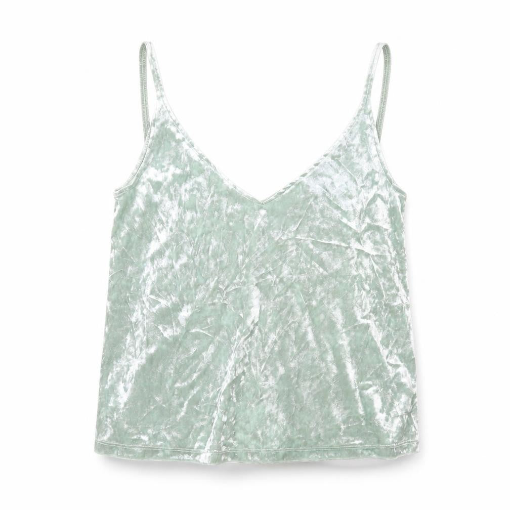 H&M Womens Green Polyester Camisole Tank Size S V-Neck