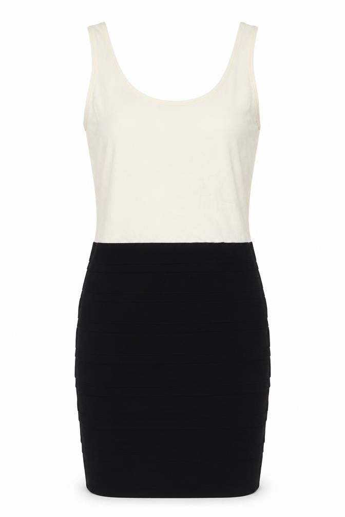 Mango Womens Ivory Polyester Bodycon Size XL Scoop Neck Pullover