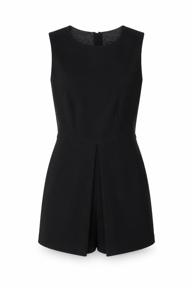New Look Womens Black Polyester Playsuit One-Piece Size 8 Zip
